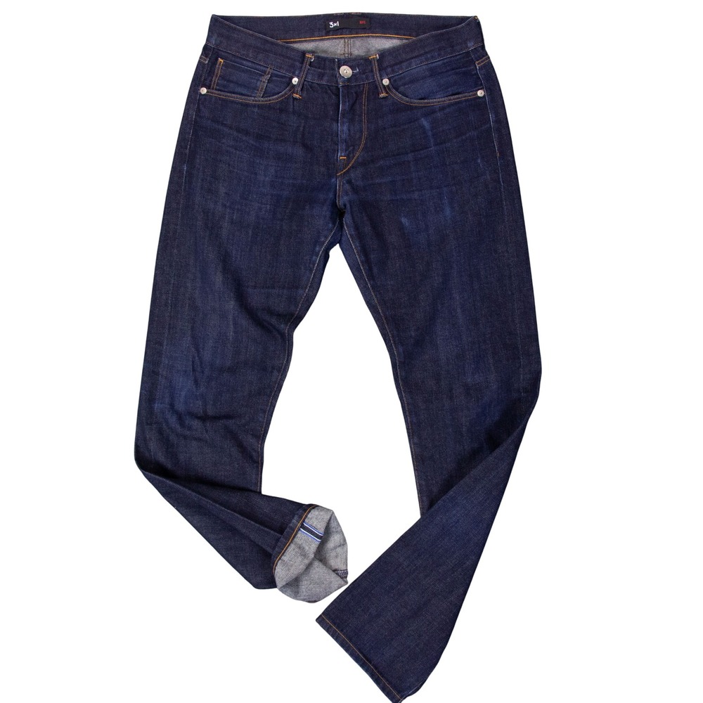 3x1 NYC‎ M4 IND3D Selvedge Jeans Mens 30x32 Indigo Dark Wash Raw Denim
